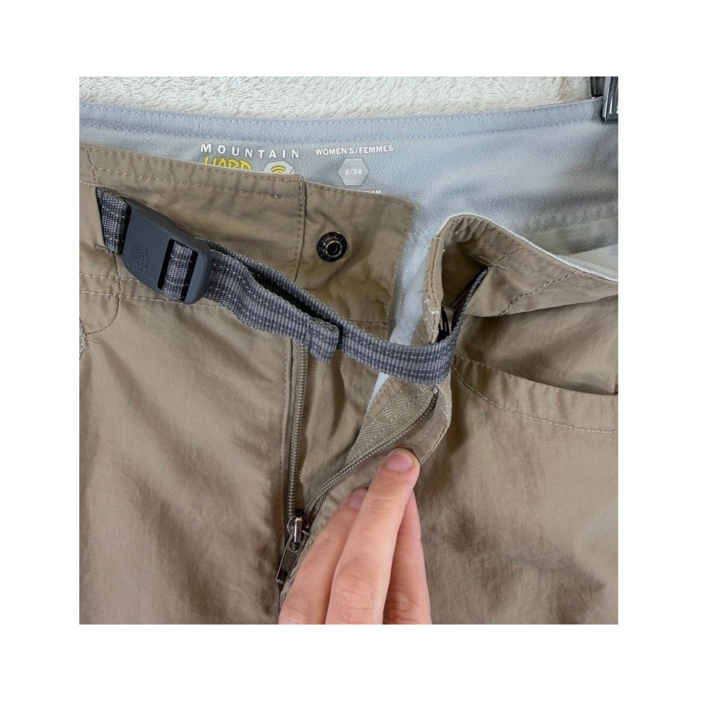 Mountain Hardwear Womens Convertible Hiking Pants Khaki Tan Size 8/34 Zip Off - Picture 6 of 15